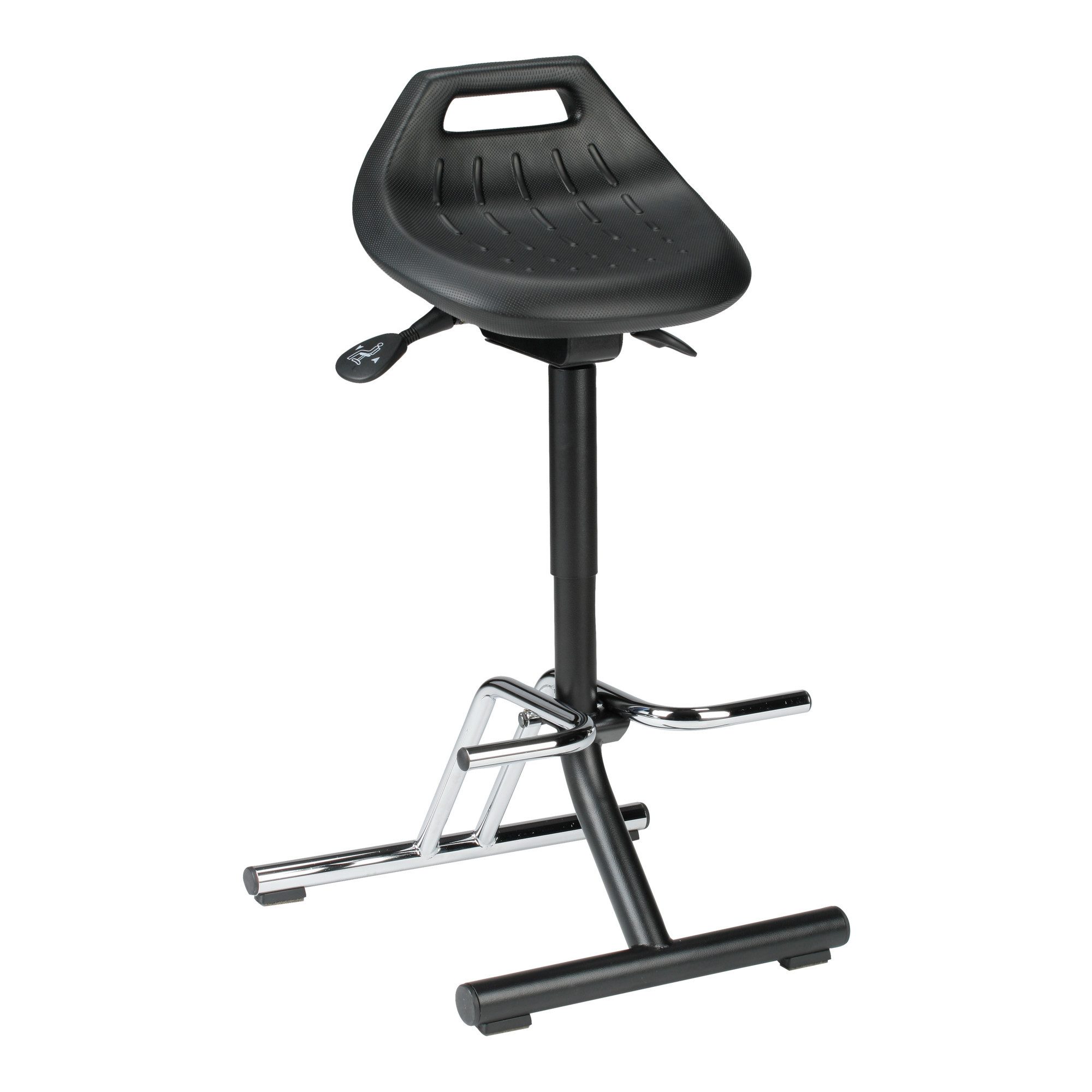 bimos Bürostuhl bimos Industriestehhilfe PU-Sitz klappbar Sitzhöhe 640-840 mm
