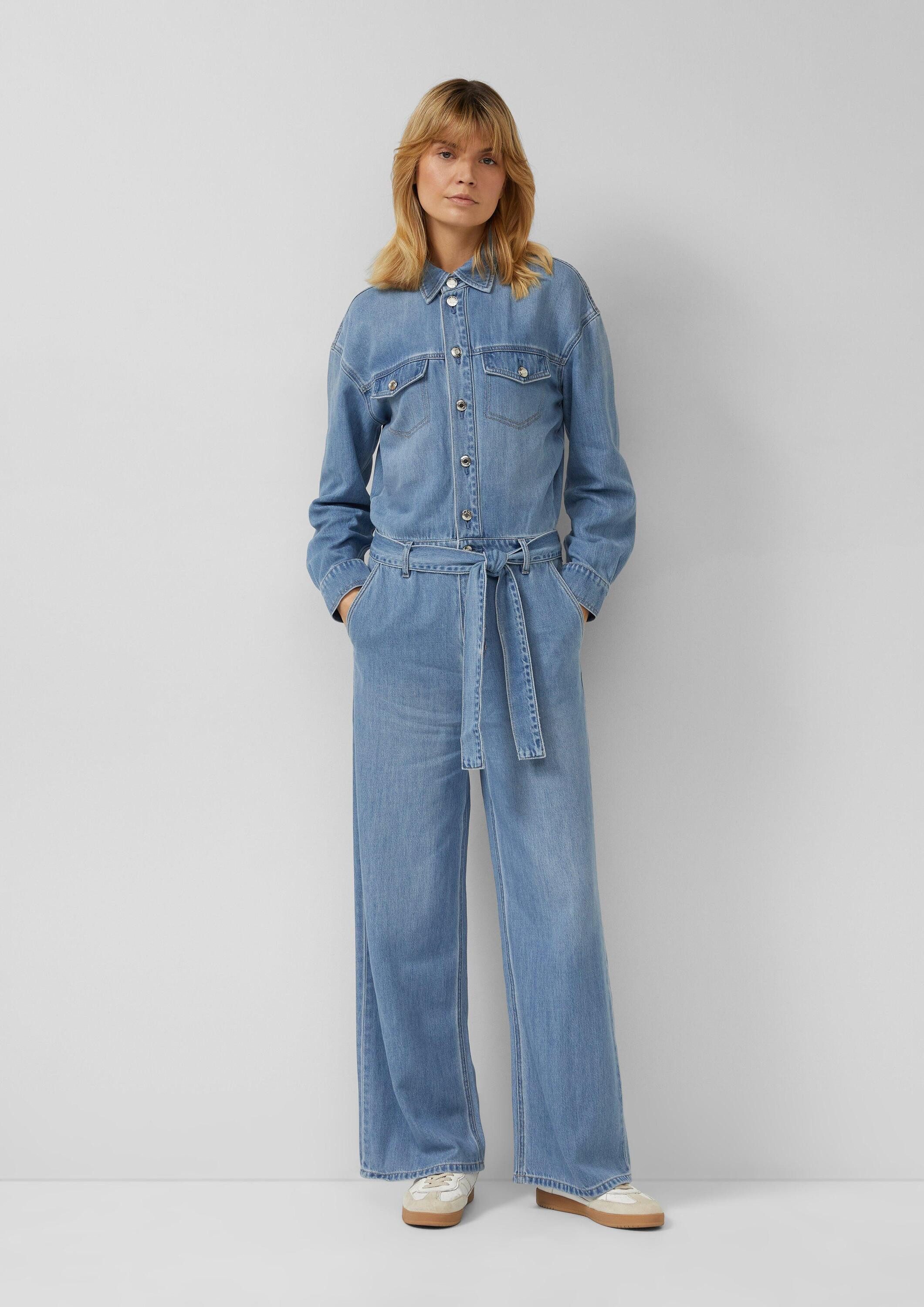 s.Oliver Jumpsuit Overall Denim-Overall mit Gürtel