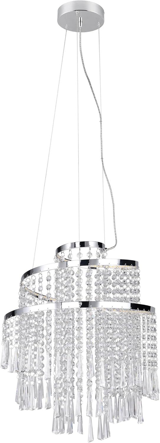 lightling LED Pendelleuchte Pamela, Switch Dimmer, LED fest integriert, Tageslichtweiß, Warmweiß, Switch Dimmer, Fernbedienung, höhenverstellbar, Ø 38 cm