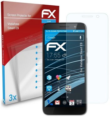 atFoliX Schutzfolie Displayschutz für Vodafone Smart E9, (3 Folien), Ultraklar und hartbeschichtet