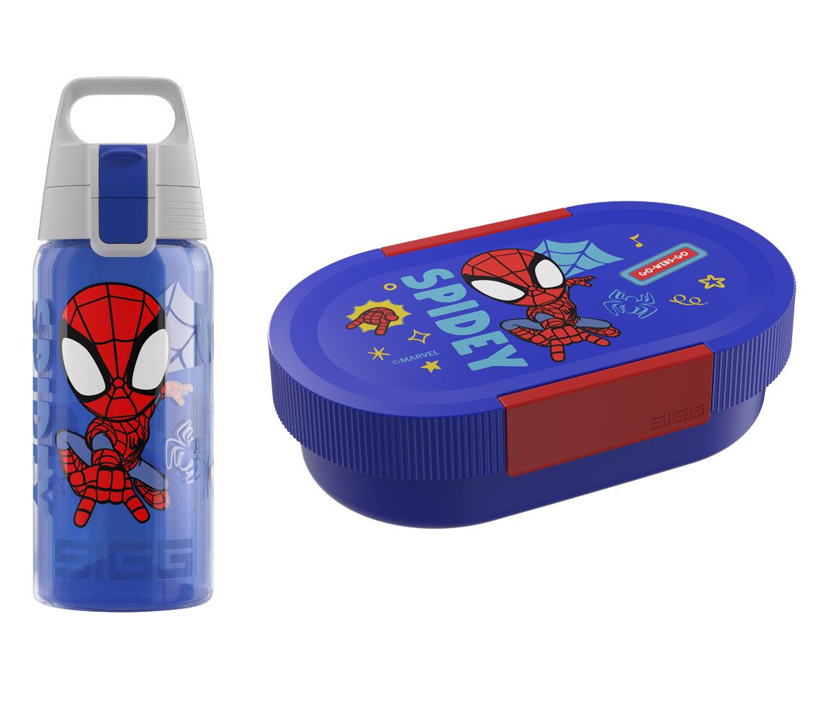 Sigg Lunchbox SIGG Brotdose Lumo + Trinkflasche Viva One - Schule & Kindergarten, (Auslaufsichere Trinkflasche und robuste Lunchbox – langlebig), ideal für Pausenbrot, Obst und Snacks in Schule