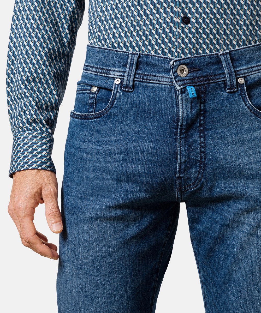 Pierre Cardin 5-Pocket-Jeans PIERRE blue vintage 8820.04 FUTUREFLEX washed 3451 out LYON CARDIN