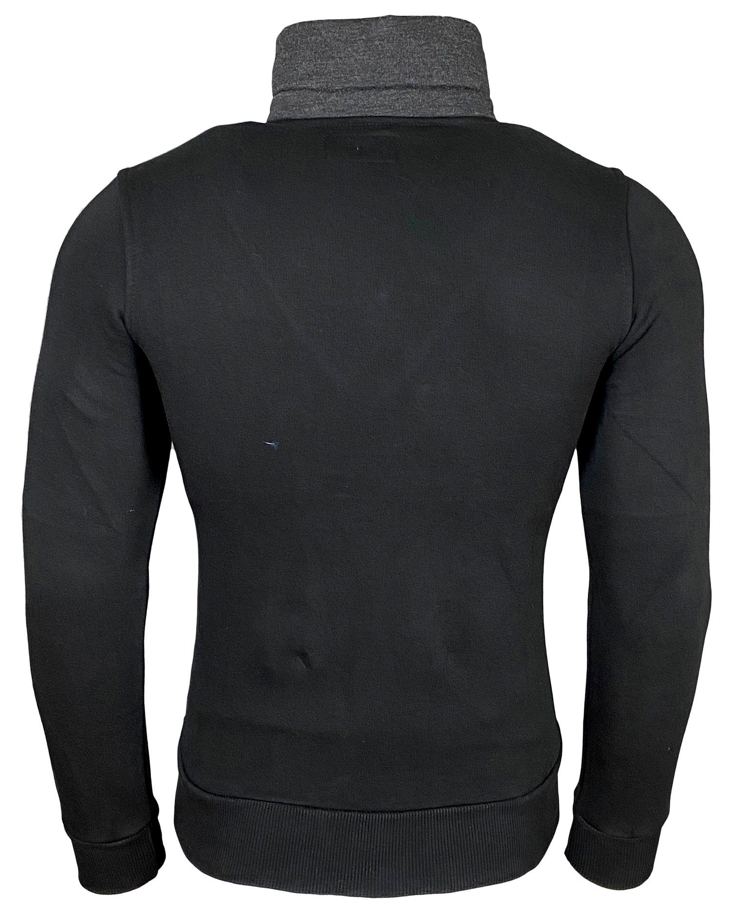 Baxboy Strickpullover Baxboy Herren Sweatshirt Tube-Neck Stehkragen Knopfve günstig online kaufen
