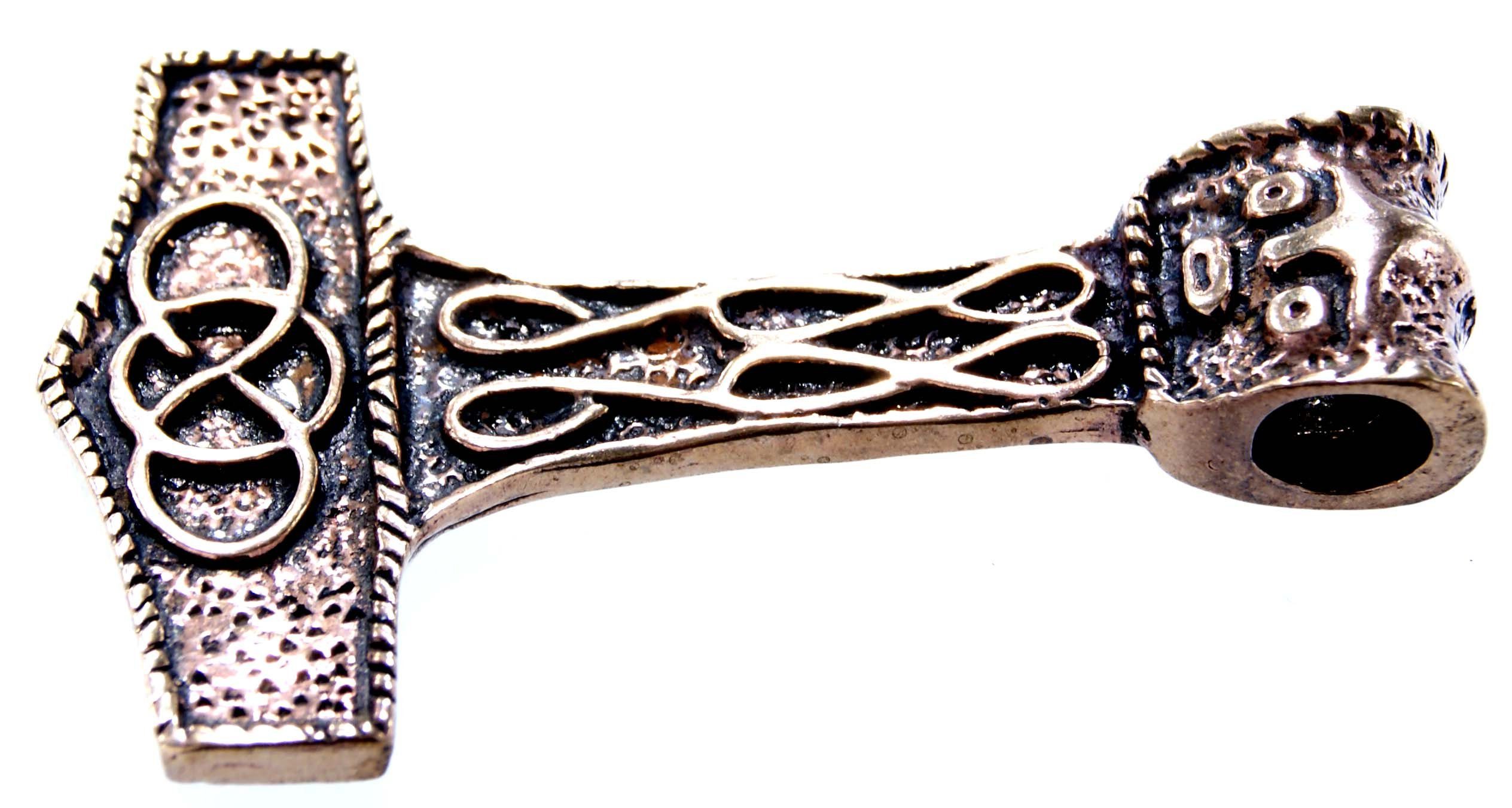 Kiss Hammer Leather Thorshammer aus Knoten Thorhammer Anhänger Thor Kettenanhänger of Bronze Mjölnir großer