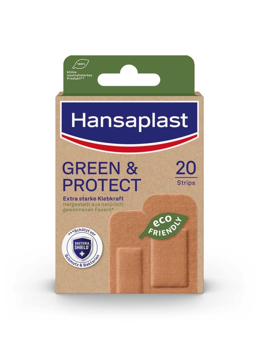 Hansaplast Wundpflaster Hansaplast Green & Protect 20 Strips