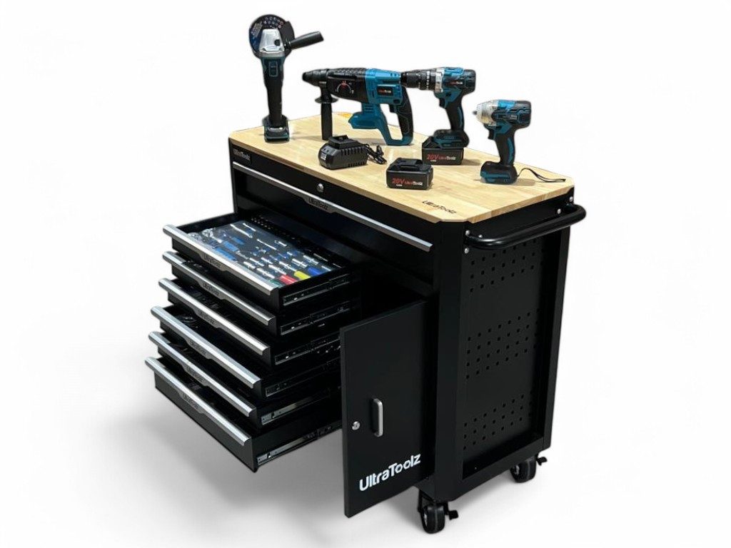 UltraToolz Werkstattwagen UltraToolz Jumbo Werkstattwagen + Maschinen 7/7 günstig online kaufen