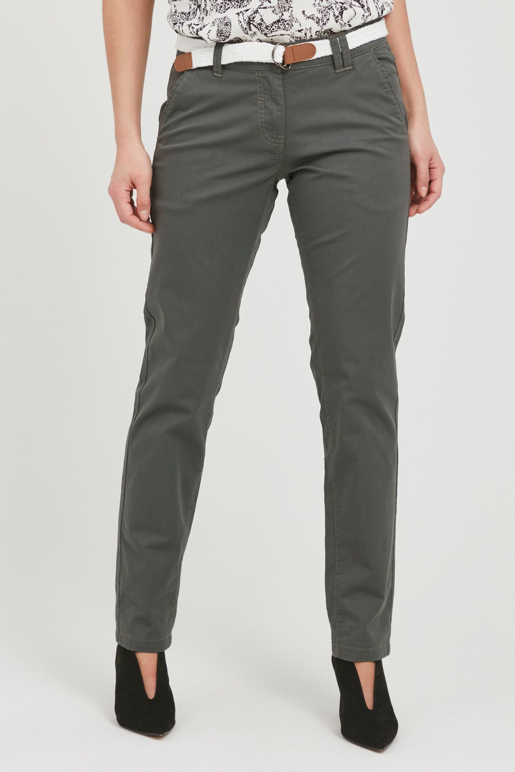 OXMO Chinohose OXChakira Lange Hose mit Gürtel in geflochtener Optik günstig online kaufen