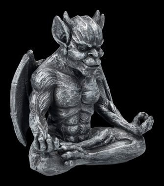 Figuren Shop GmbH Fantasy-Figur Gargoyle Figur - Meditation Ohm - Gothic Dekofigur Fantasy meditieren
