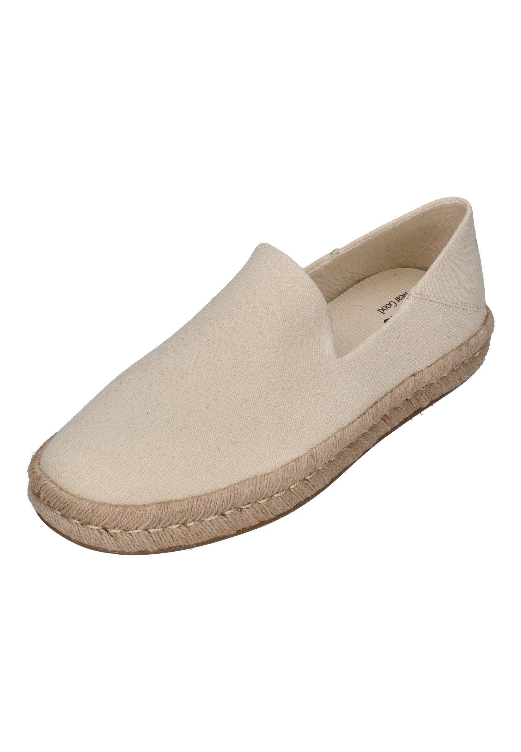 TOMS SANTIAGO Espadrille Natural Undyed Recycled Cotton Canvas