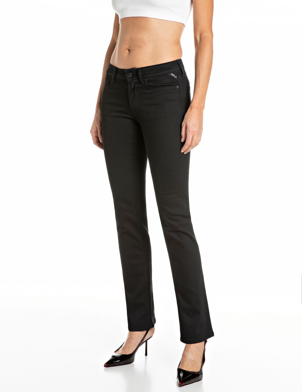 Replay Bootcut-Jeans NEW LUZ mit gesticktem R an der Gesäßtasche