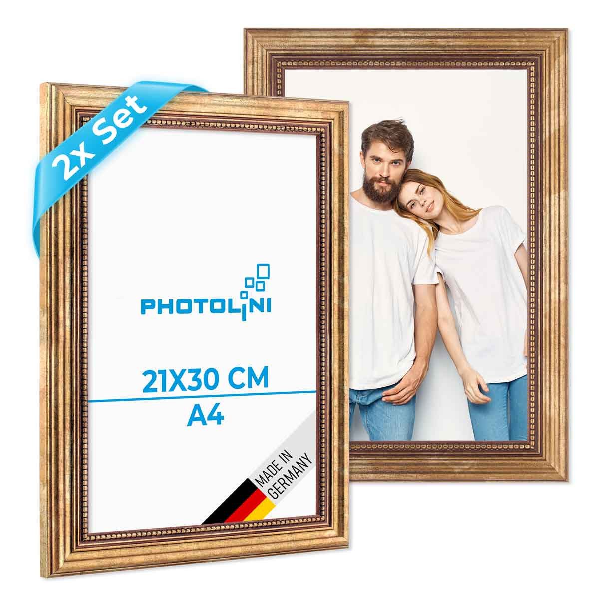 PHOTOLINI Bilderrahmen 2er Set Massivholz-Rahmen im günstig online kaufen