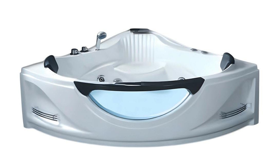 Xlmoebel Whirlpool-Badewanne Blubberbad Hydromassagewanne aus Acryl in Weiß für zwei Personen, Made in Europa