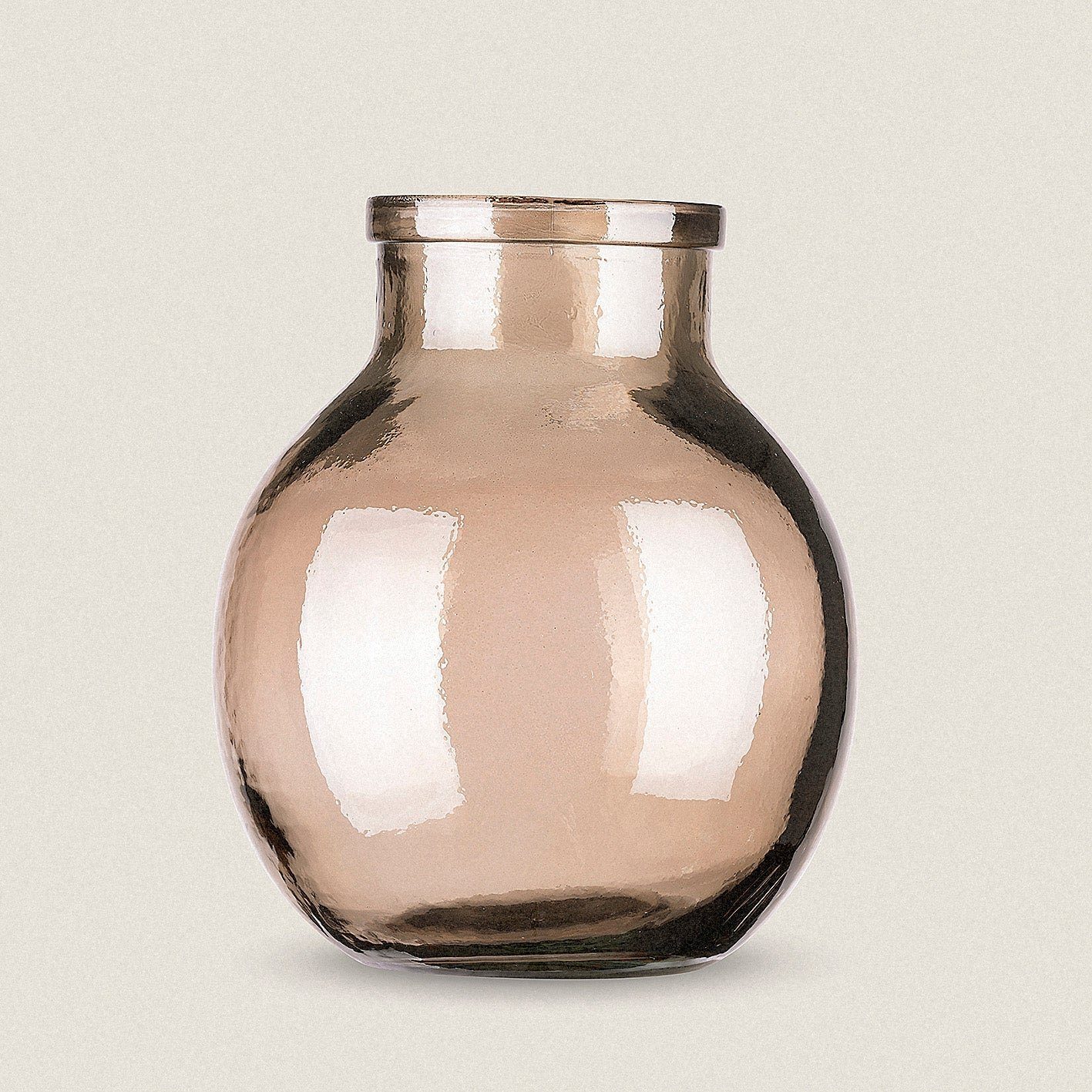 the way up Tischvase Vase "Lelita", 100 % Altglas, braun