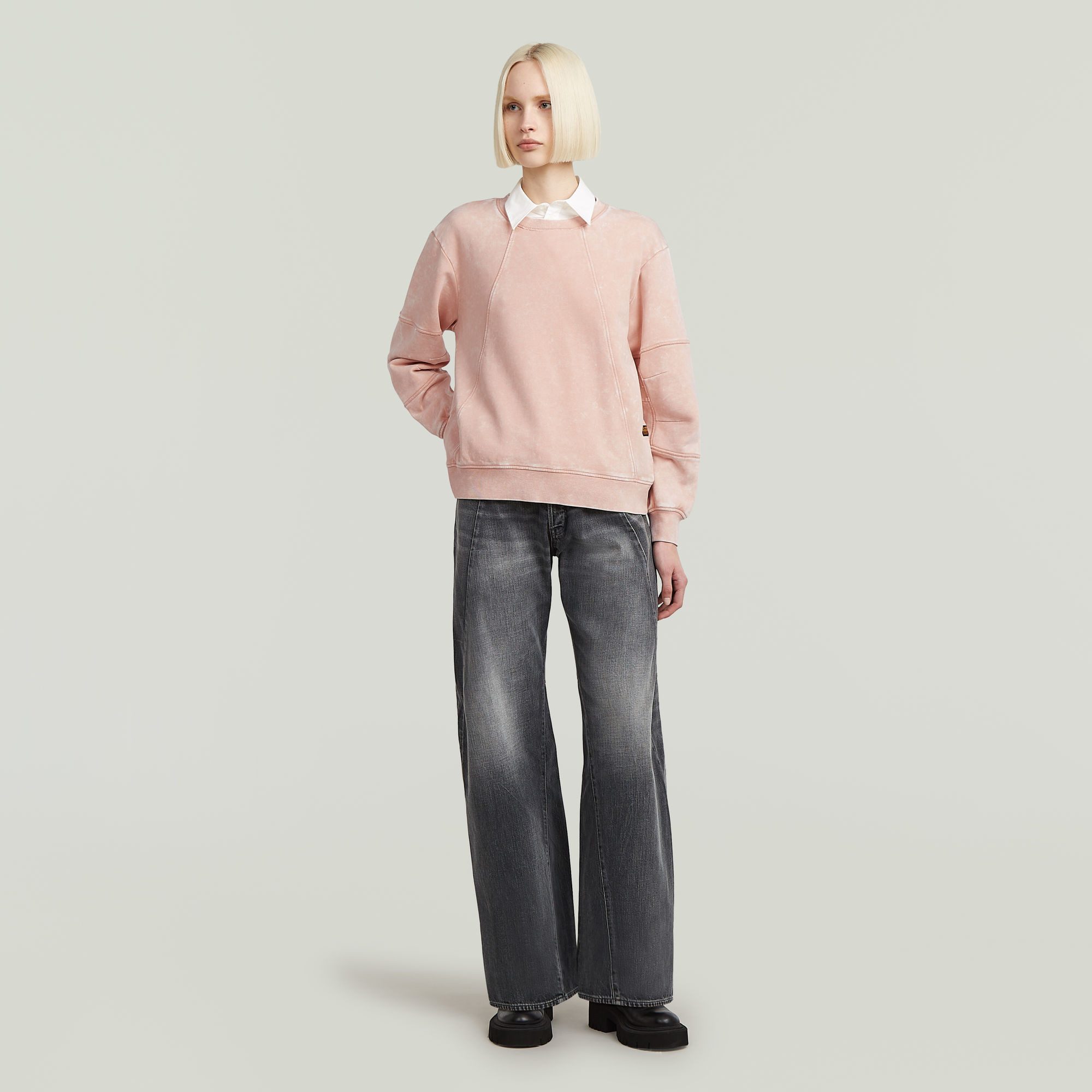 G-STAR Sweatshirt Washed 3D Sleeve A line in Rundhalsform – Bild 4 von 5