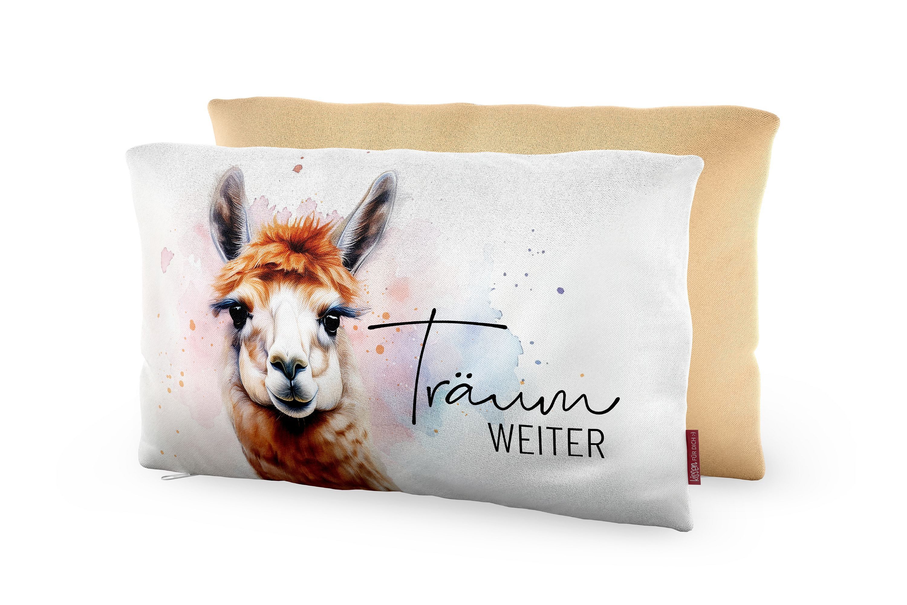 La Vida Dekokissen Kissen Dekokissen Kuschelkissen für Dich Geschenk la vida Lama 3968061
