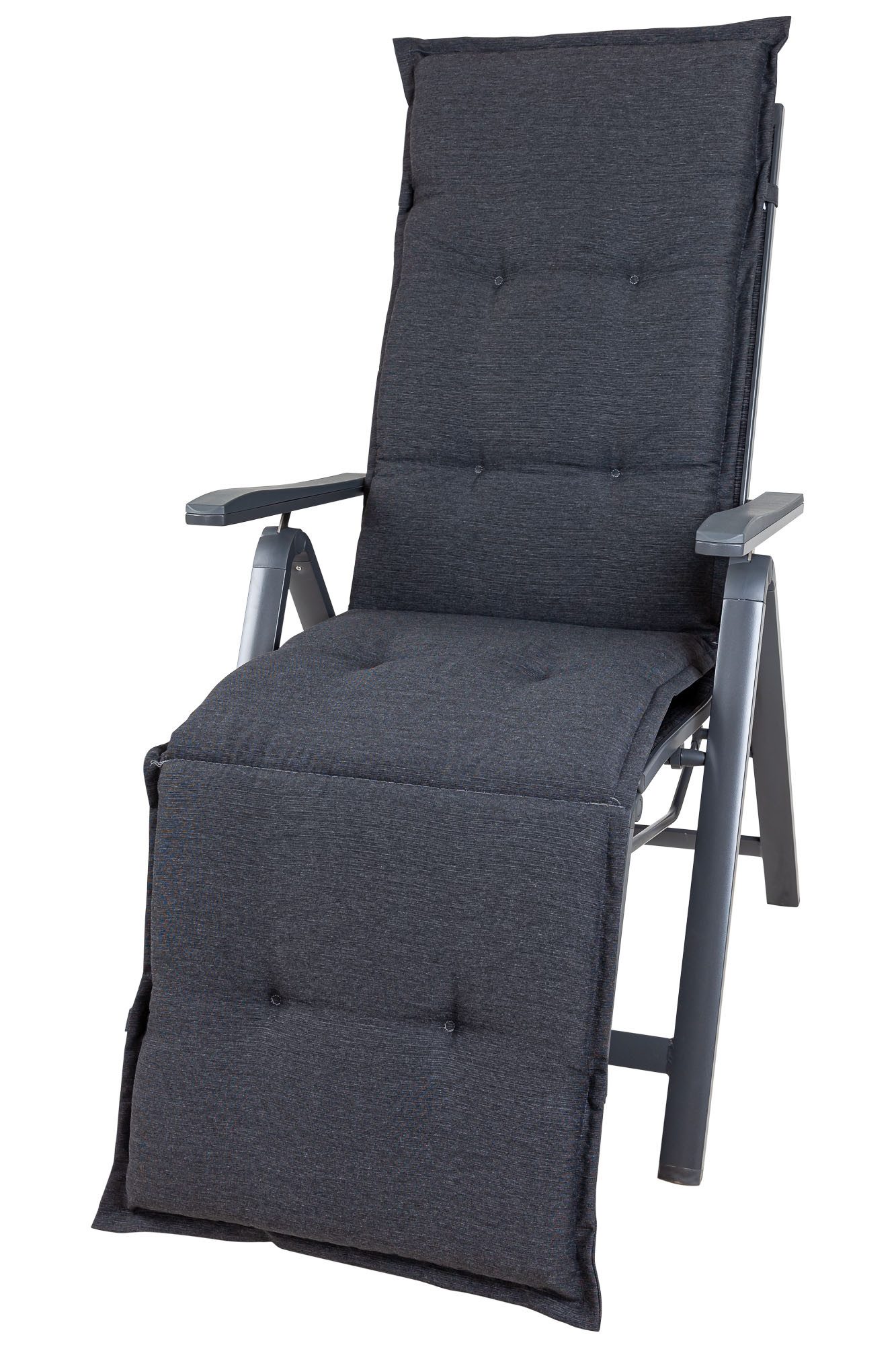 Sun Garden Sesselauflage Relaxliege Naxos 50318-701 anthrazit 175x50x6 cm Sun Garden