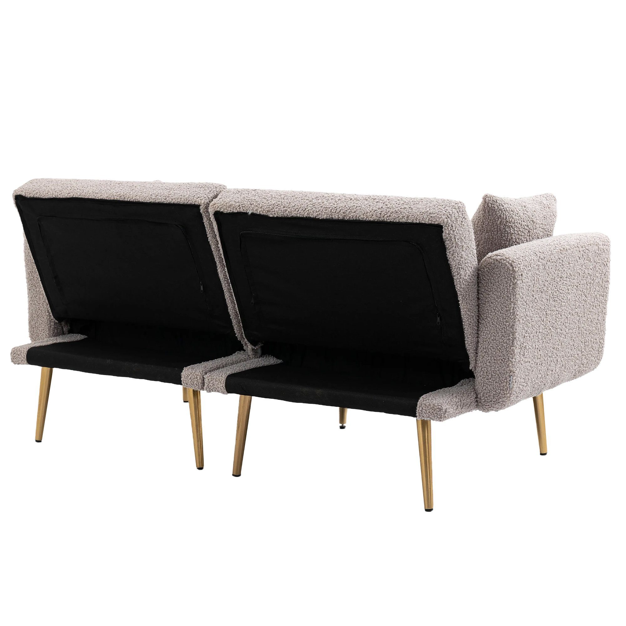 Grau Sofa Ulife 4-Metallfüßen mit