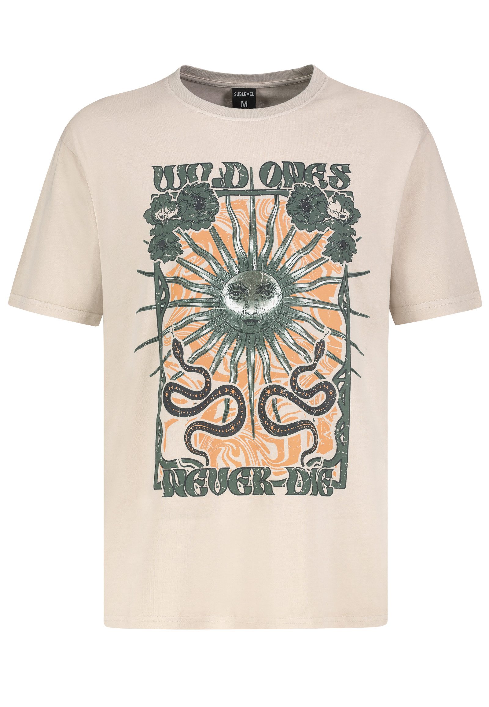 SUBLEVEL T-Shirt Mit Zitat Print und günstig online kaufen