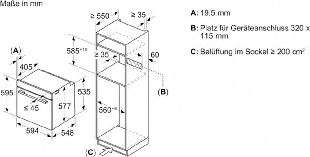 SIEMENS Mikrowelle Backofen mit 1-fach-Teleskopauszug, ecoClean HM736GAB1, iQ700 mit