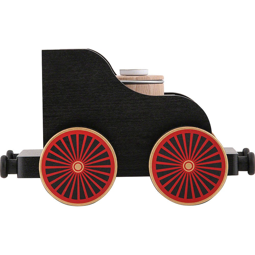 KWO Kunstgewerbe Werkstätten Räuchermännchen Eisenbahnwagen schwarz (19x12x13cm) von KWO