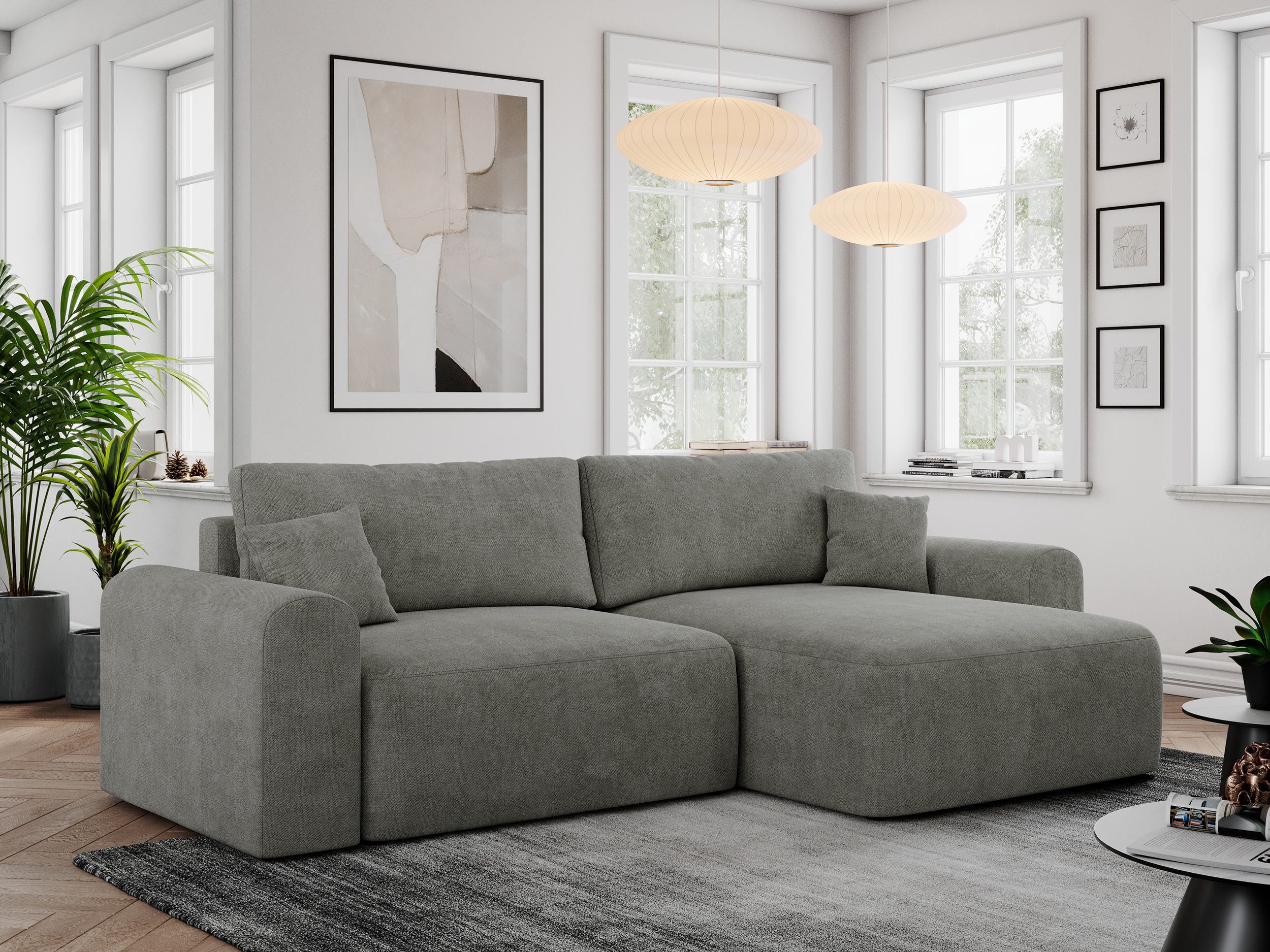 MKS MÖBEL Ecksofa NELSON, Set, Wellenfedern, günstig online kaufen