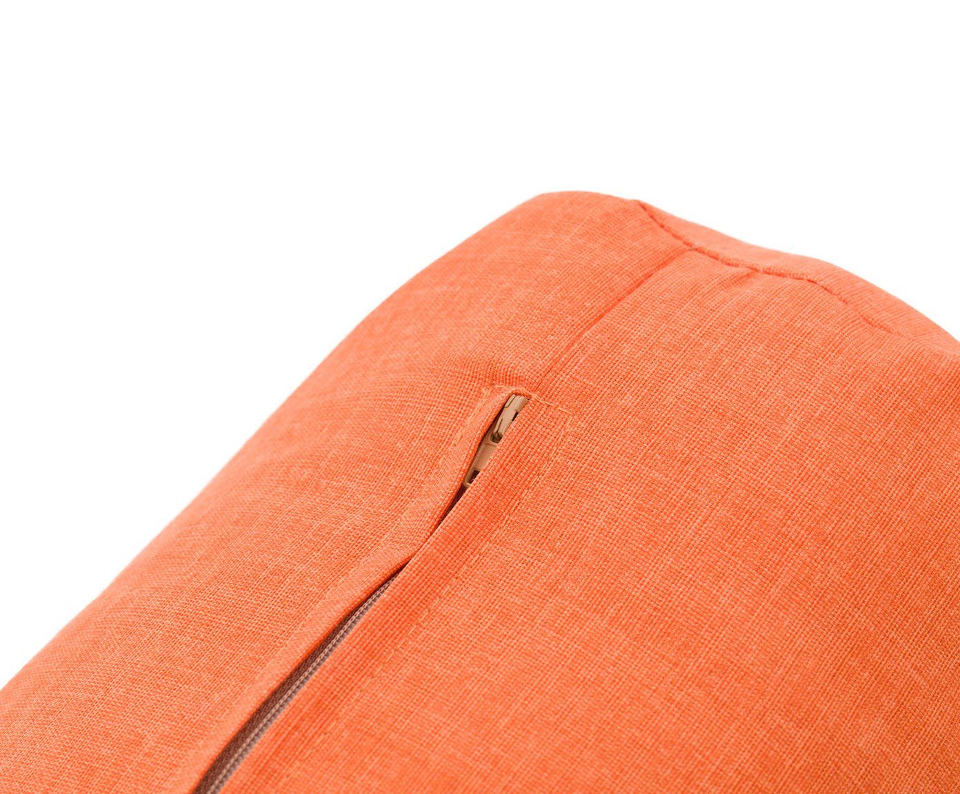 HSC Home-Style-Creation GmbH Nackenstützkissen Nackenrolle Lonetta-Mori, Füllung: 100% Polyester-Vlies, Seitenschläfer, Rückenschläfer, Spar-Set, 2-teilig. Hülle + Füllung, mit Reißverschluss