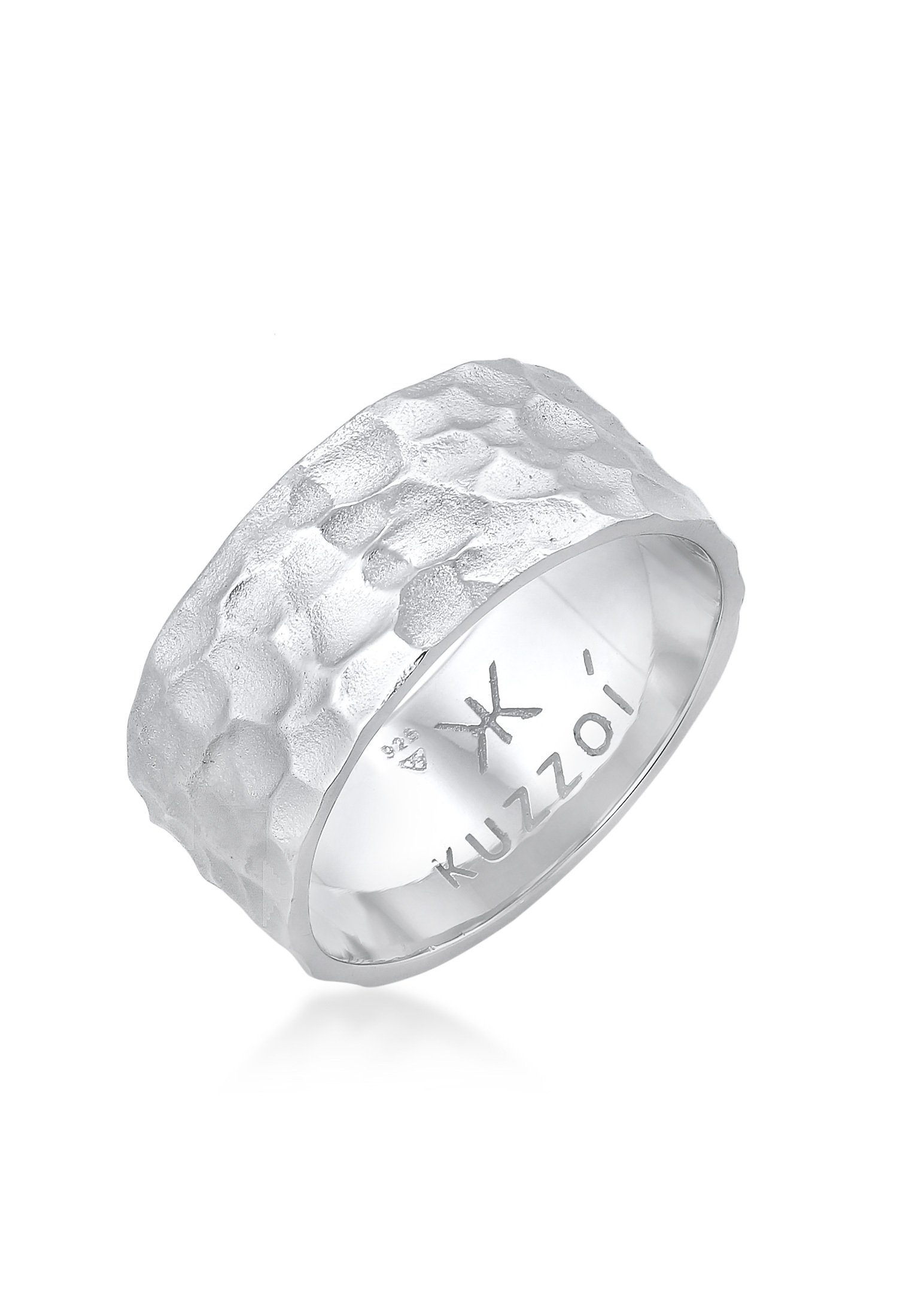 Kuzzoi Silberring Herren Gehämmert Markant Matt 925 Silber günstig online kaufen