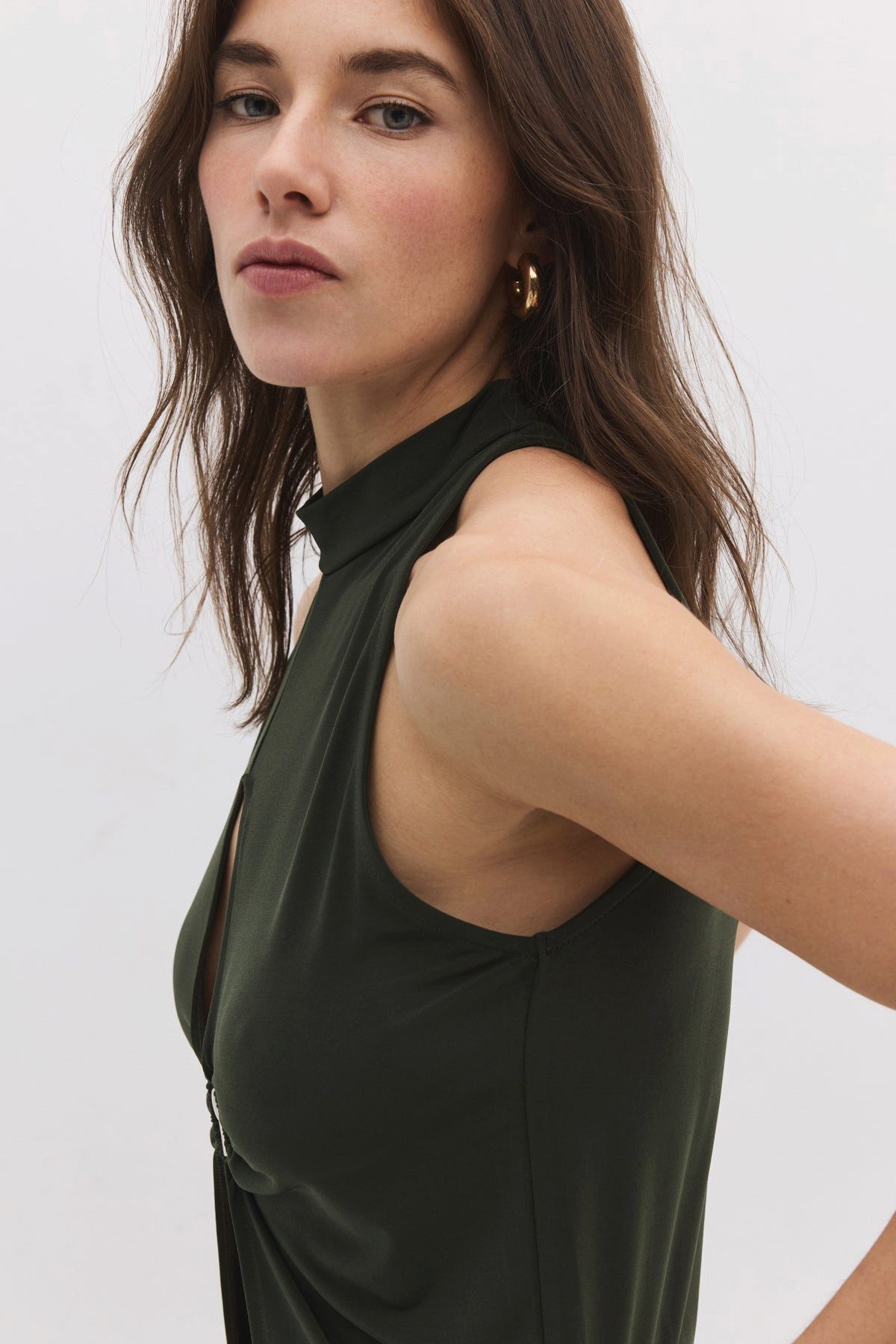 No Matter What Blusentop Neckholderbluse mit V-Ausschnitt