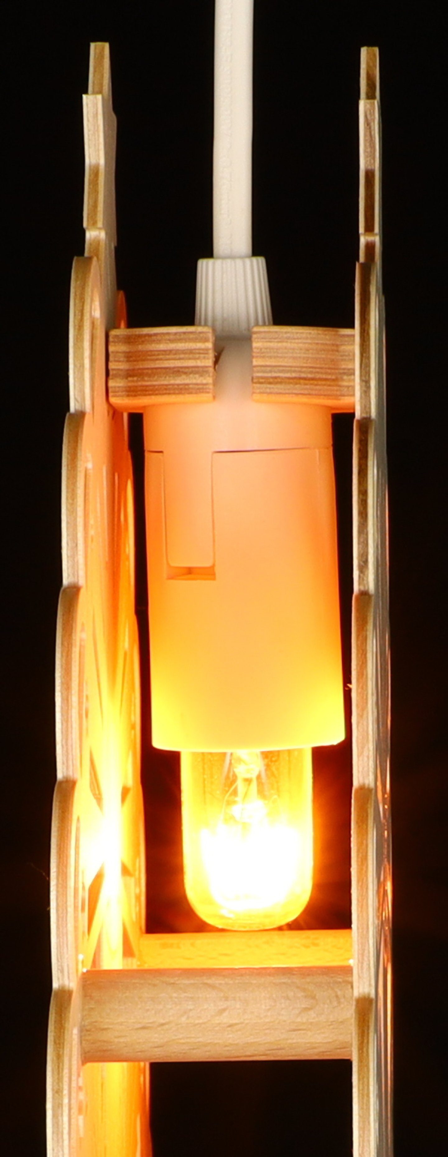 Premium Ziller Mond Licht, Motiv mit LED LED Fensterbild - warmweiß 3D Schwibbogen - Breite - Qualität 27cm