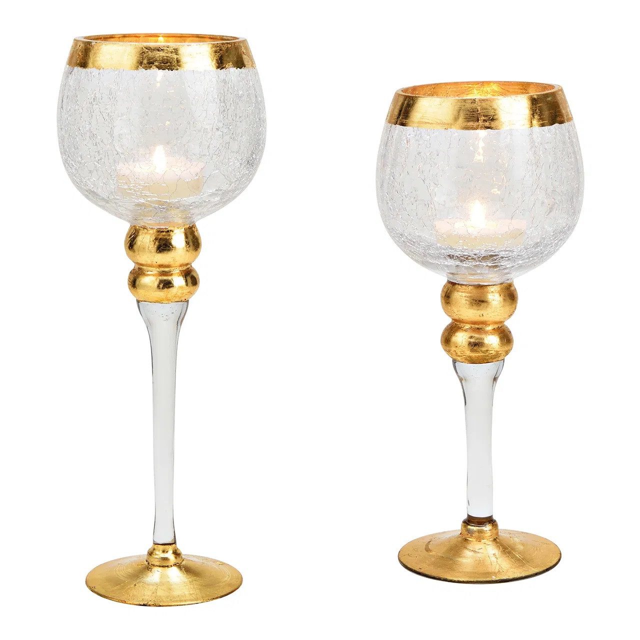 Interdesign24 Windlicht Golden, Glas Gold 30/35 cm günstig online kaufen