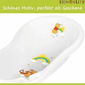 KiNDERWELT Babybadewanne Baby Badewanne 84 cm Disney Winnie Puuh weiß Babywanne