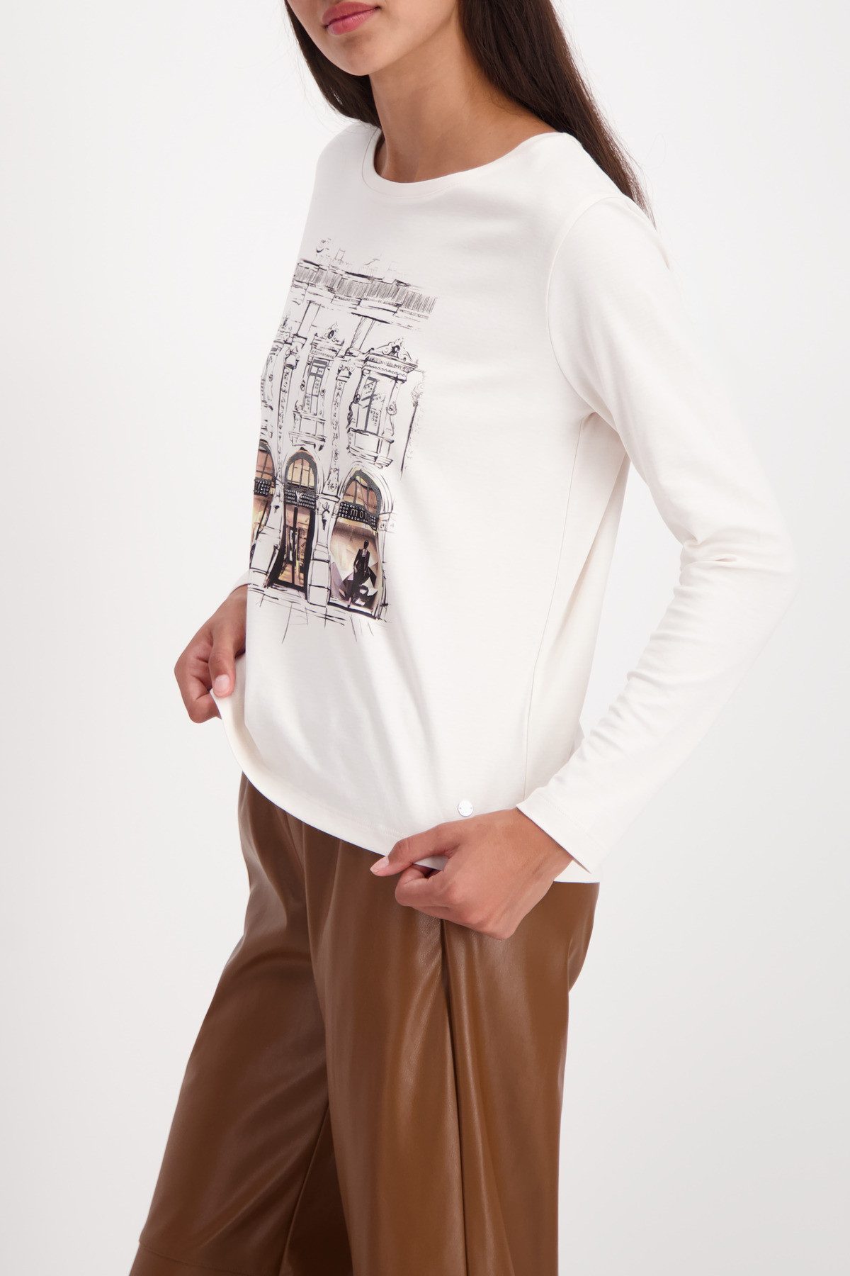 Monari Langarmshirt Regular fit mit Rundhalsausschnitt günstig online kaufen