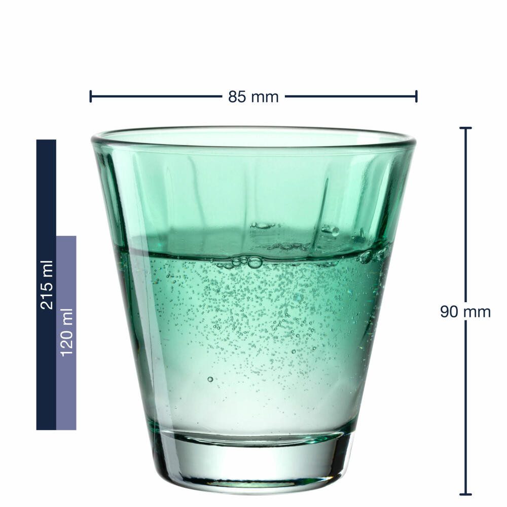 LEONARDO Glas Twist Grün 215 ml, Glas