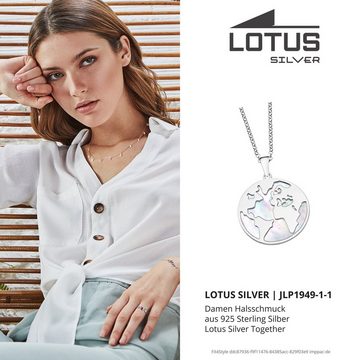 LOTUS SILVER Silberkette Lotus Silver Erde Halskette LP1949-1/1 (Halskette), Damen Kette Erde aus 925 Sterling Silber, silber, mehrfarbig