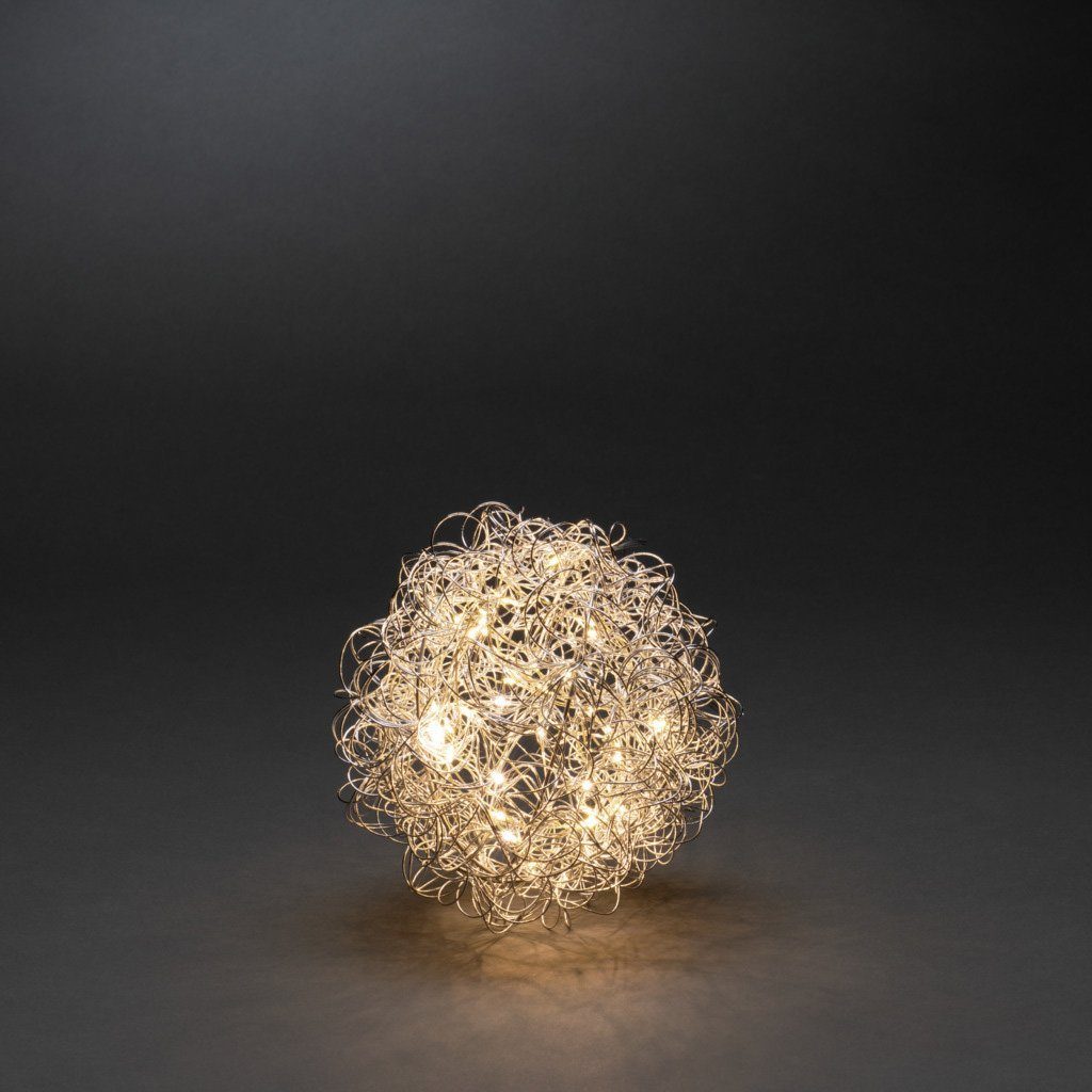 KONSTSMIDE LED Dekolicht Drahtball, Weihnachtsdeko, LED integriert, 40 Dioden weiße warm Warmweiß, fest