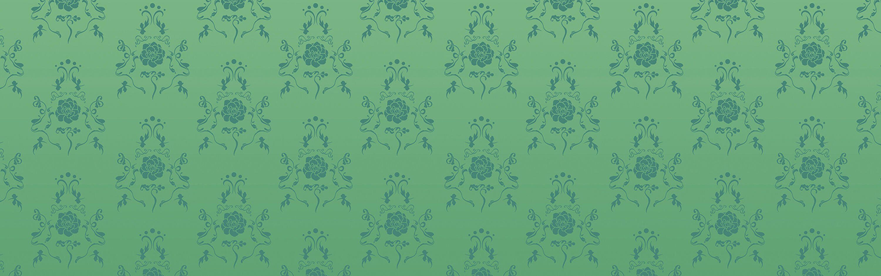 Muster, versch. Nischenrückwand Küchenrückwand Barock Grün in Größen (1-tlg), Hartschaum wandmotiv24 Premium