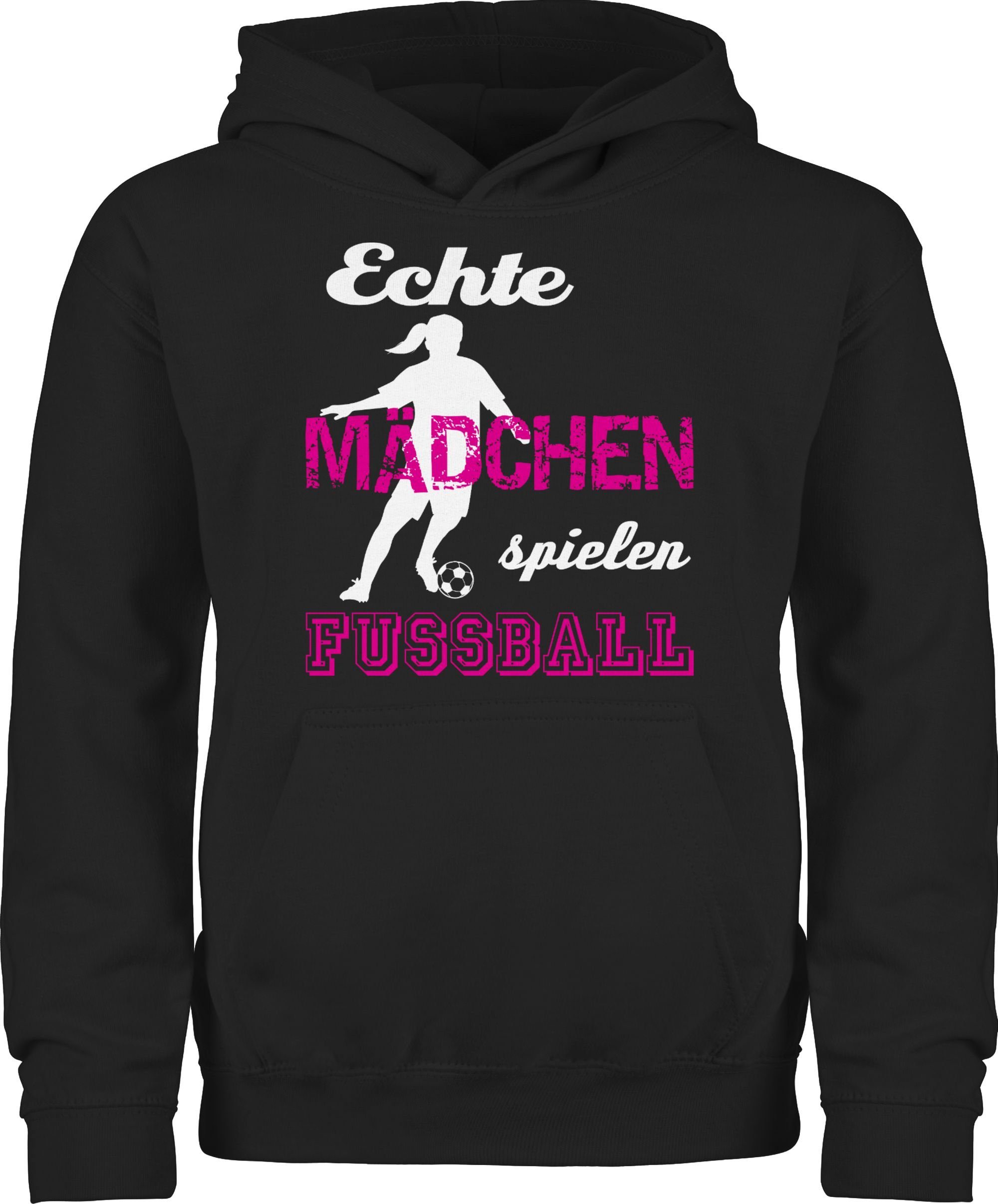 Hoodie Echte Mädchen spielen Fußball