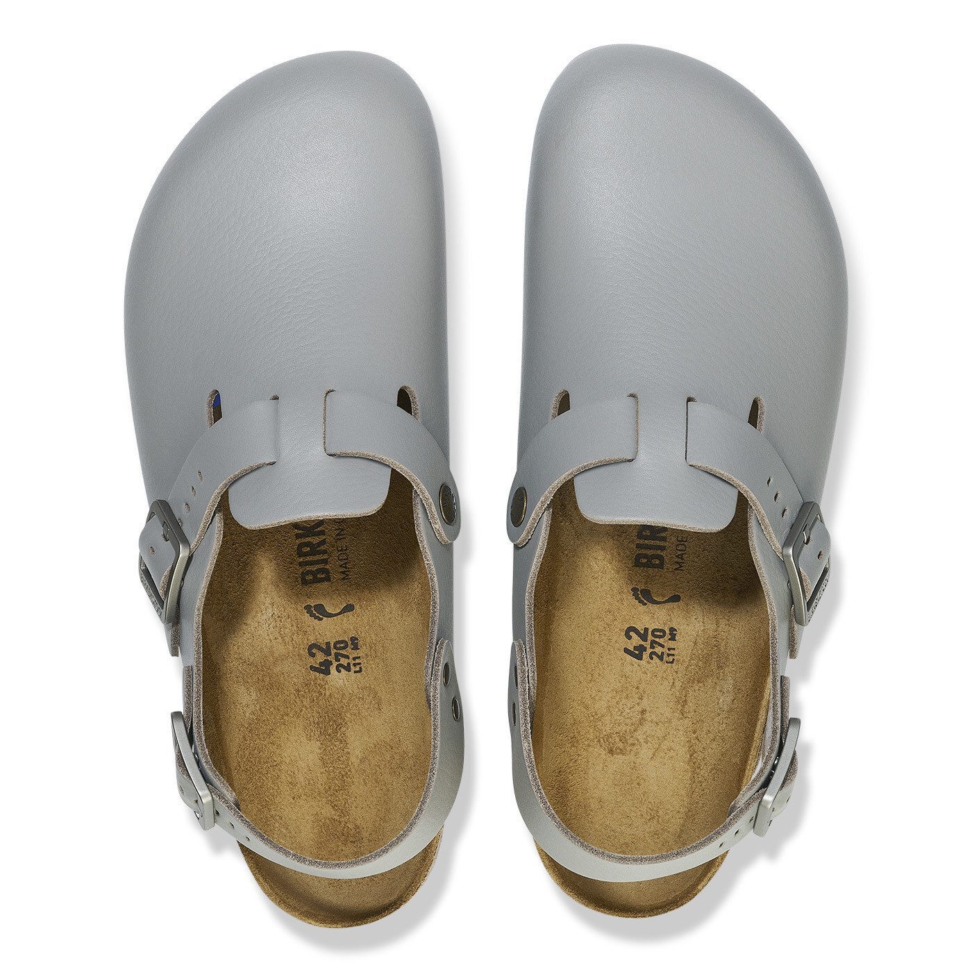 Birkenstock Damen Herren Tokio Pro Hausschuhe Leder Pantoletten - Anatomischer Clog Zertifiziert EN ISO 20347:2043, Berufsschuhe für Medizin & Gastronomie
