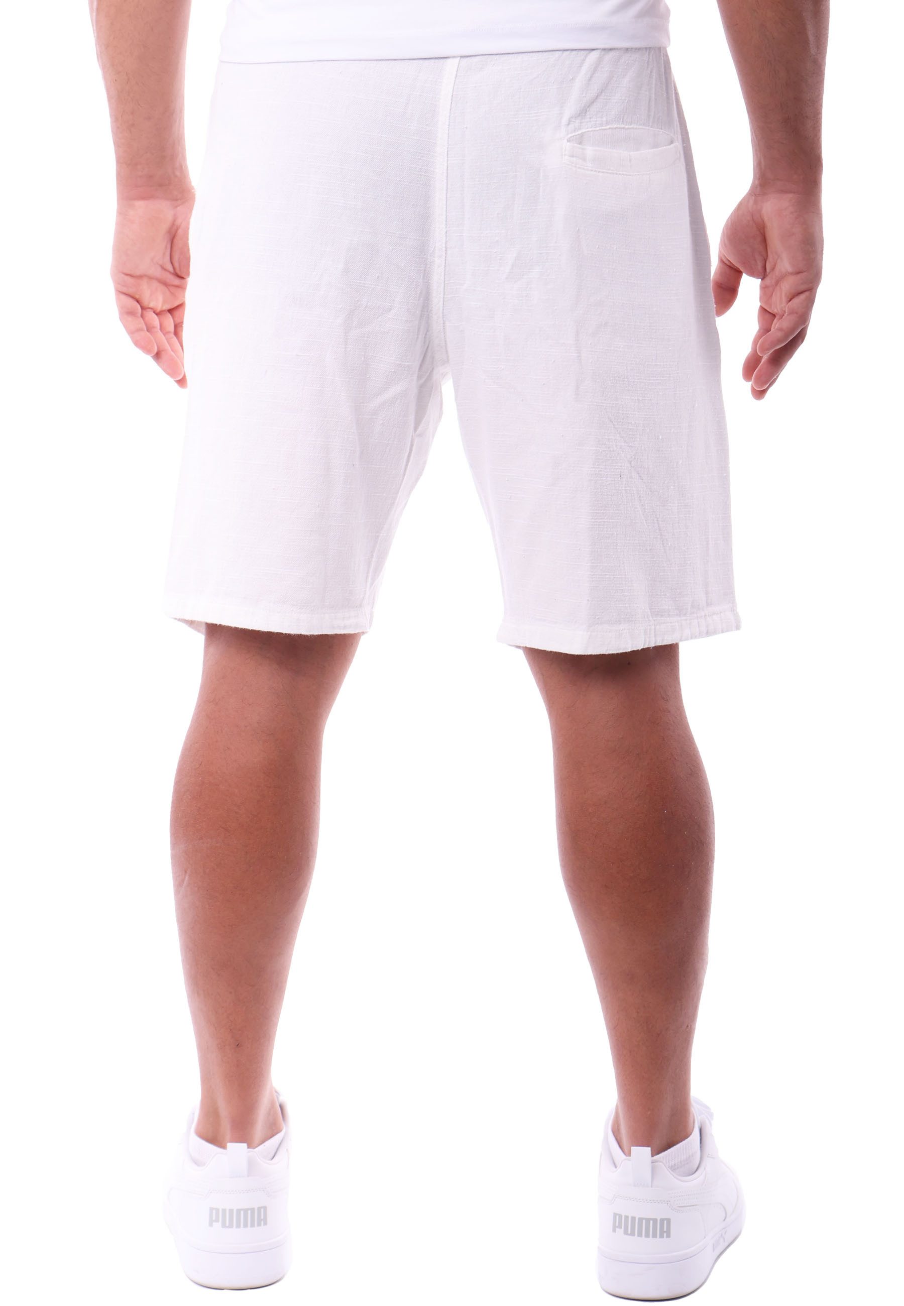 Reslad Leinenhose Reslad Kurze Hose Herren Baumwollhose Leinen-Shorts Strandhose RS-3004 (1-tlg., Freizeithose) leichte Freizeithose im Leinen-Look mit Kordelzu – Bild 5 von 5