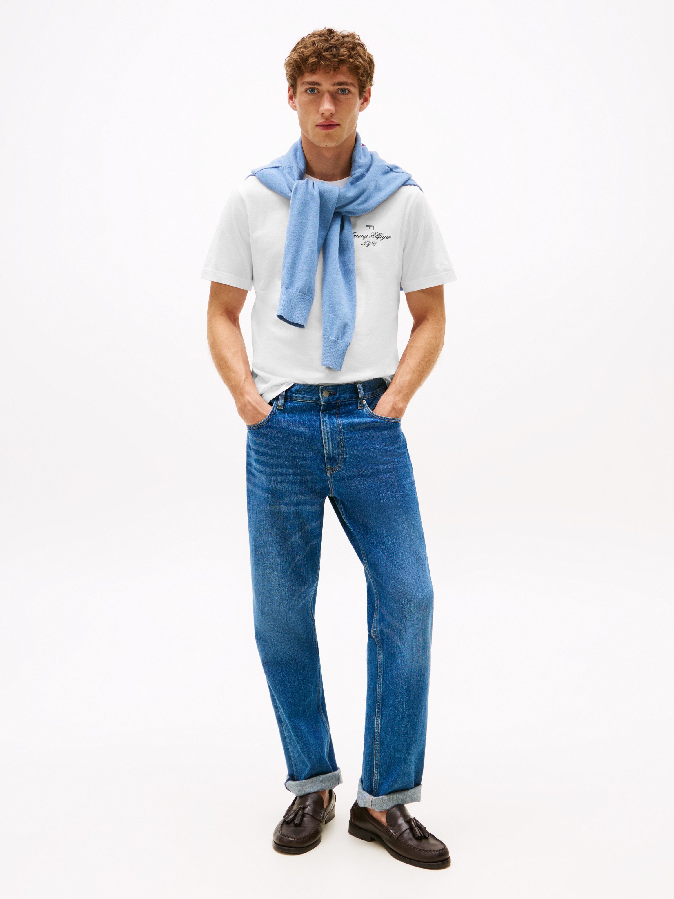 Tommy Hilfiger T-Shirt OUTLINE FLAG SCRIPT TEE günstig online kaufen