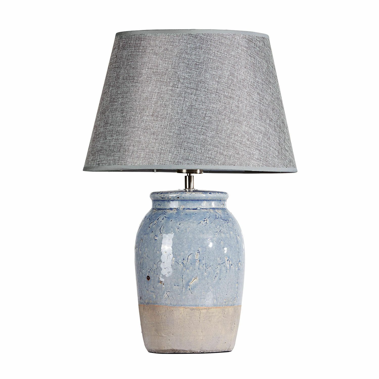 Mirabeau Tischleuchte Tischlampe Manly grau