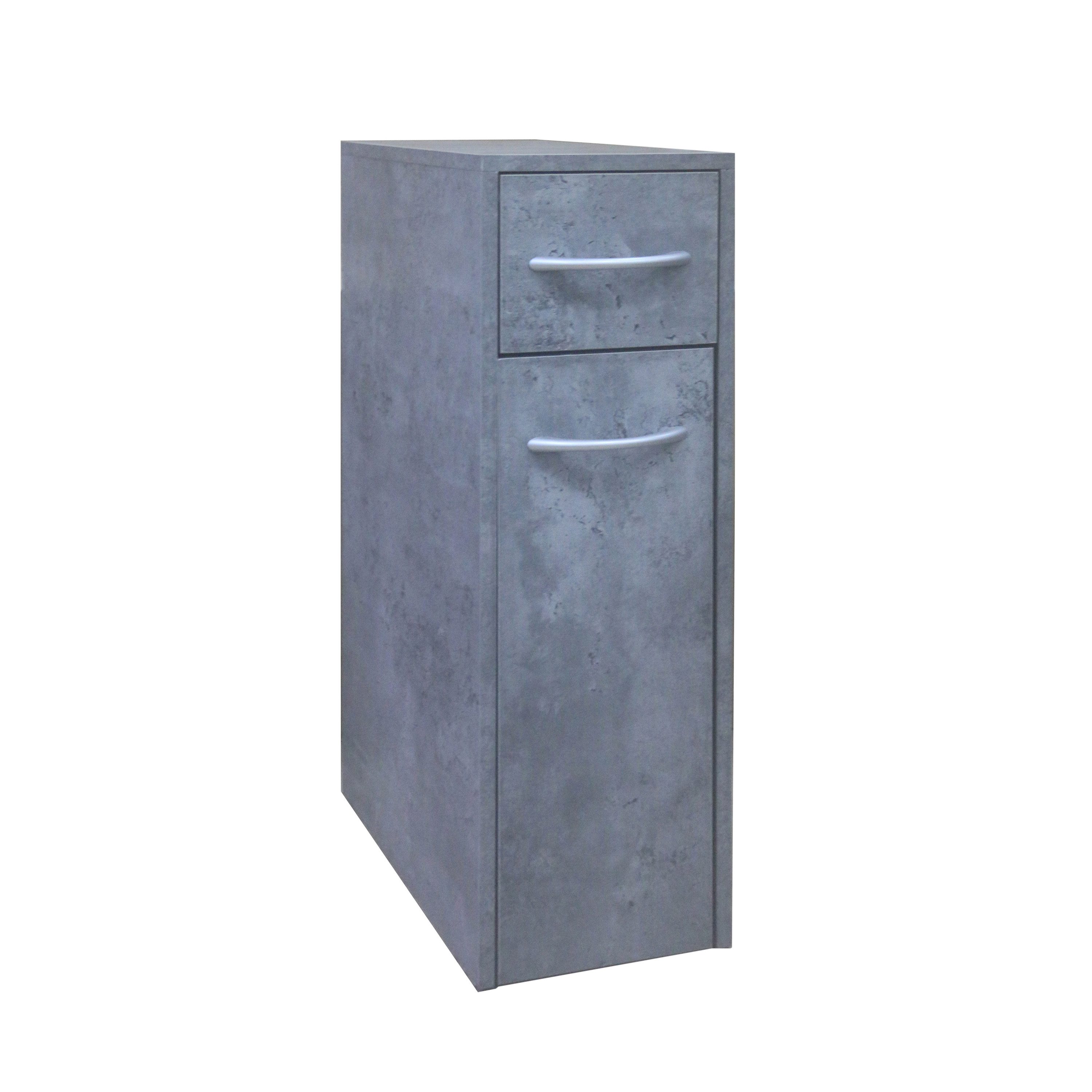 HTI-Living Midischrank Mehrzweckschrank schmal Thekla Beton günstig online kaufen