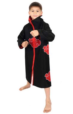 GalaxyCat Kostüm Akatsuki Mantel für Kinder, Itachi Cosplay Kostüm, Größen: 130, Akatsuki Mantel für Kinder Kostüm