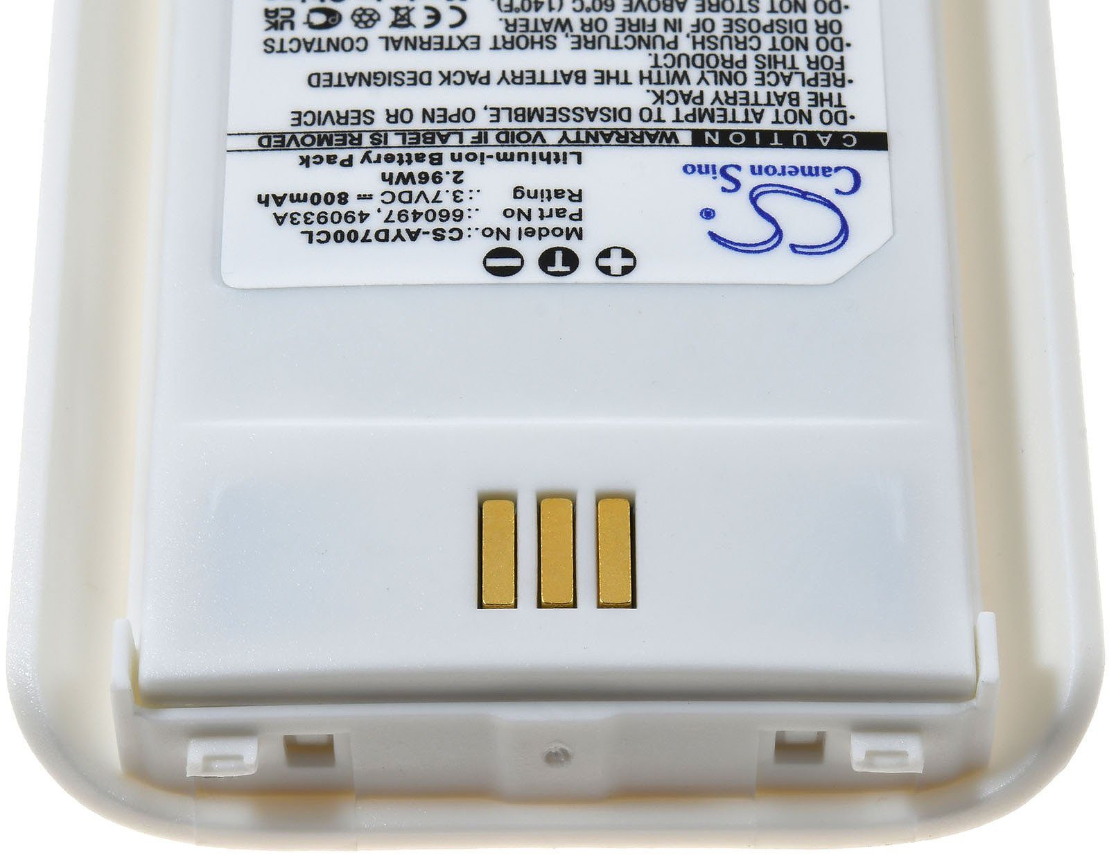 V) für 800 Ascom Powery mAh Akku 3735 DECT Akku (3.7 Weiß