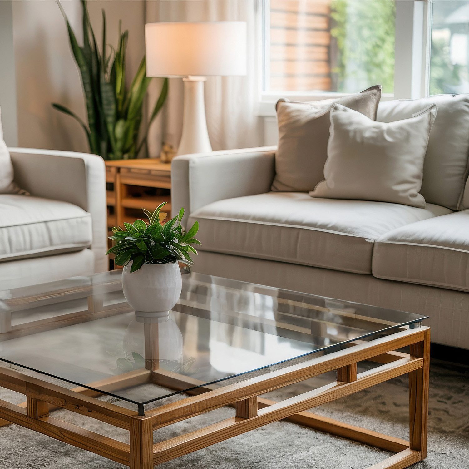 Tulup Tischplatte Glasplatte für Couchtisch Transparent Couchtisch Bodenplatte – Bild 2 von 5