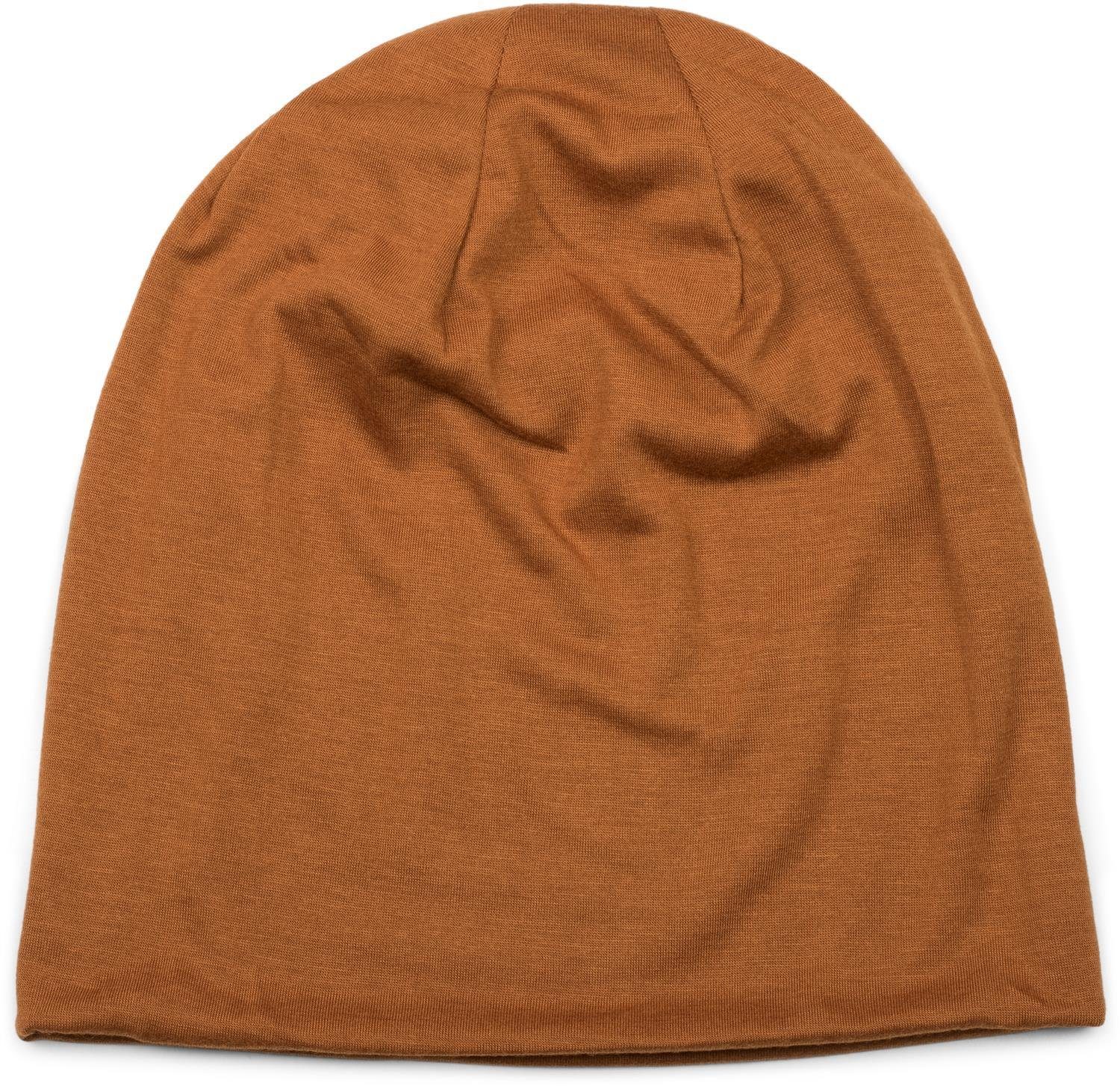 styleBREAKER Beanie (1-St) Uni Slouch Cognac Mütze Beanie