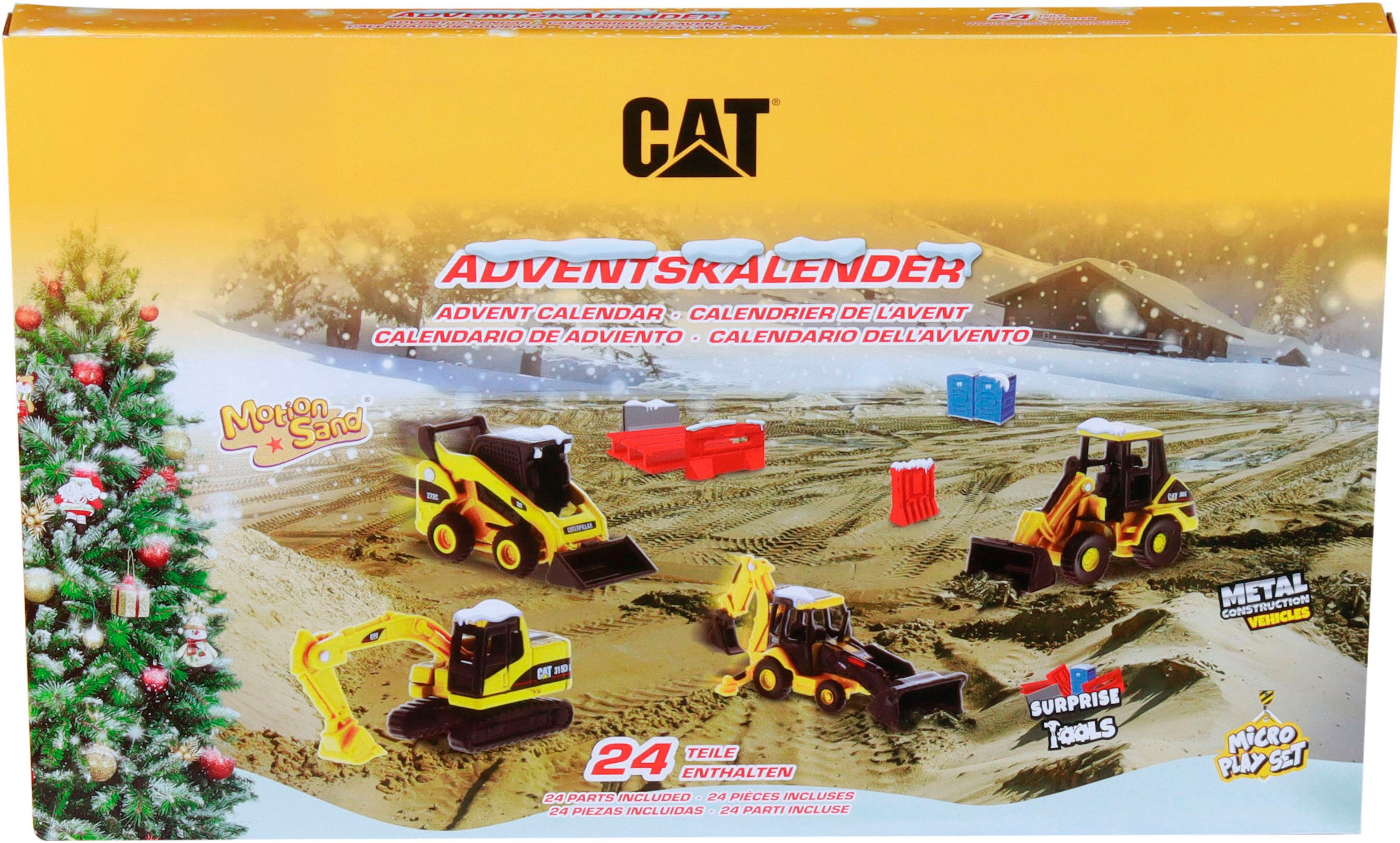 Carrera® Spielzeug-Adventskalender Cat® Micro Baustelle mit günstig online kaufen