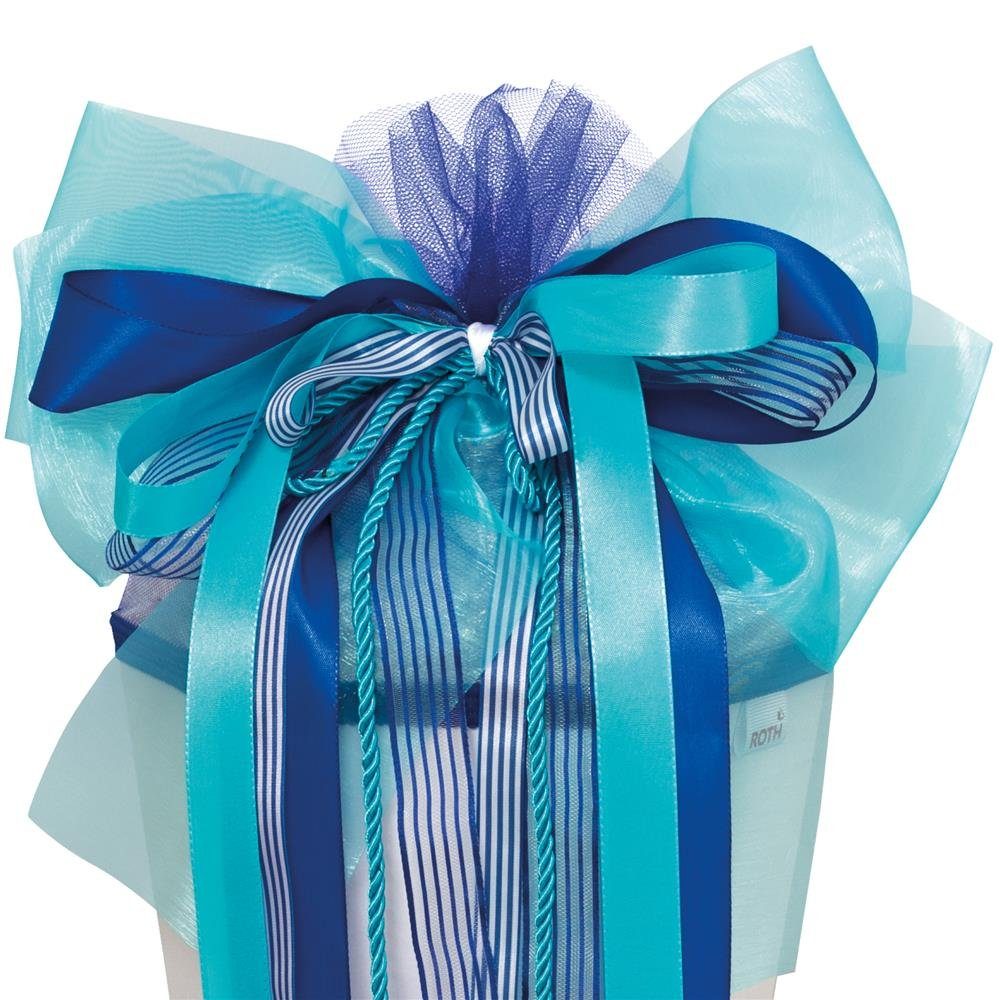Roth Schultüte XXL Schleife California Blue, 63 x 32 cm, aus Polyester, Blau, für Zuckertüte