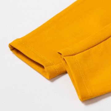 suebidou Leggings Stoffhose für Mädchen gelb mit Rüschen