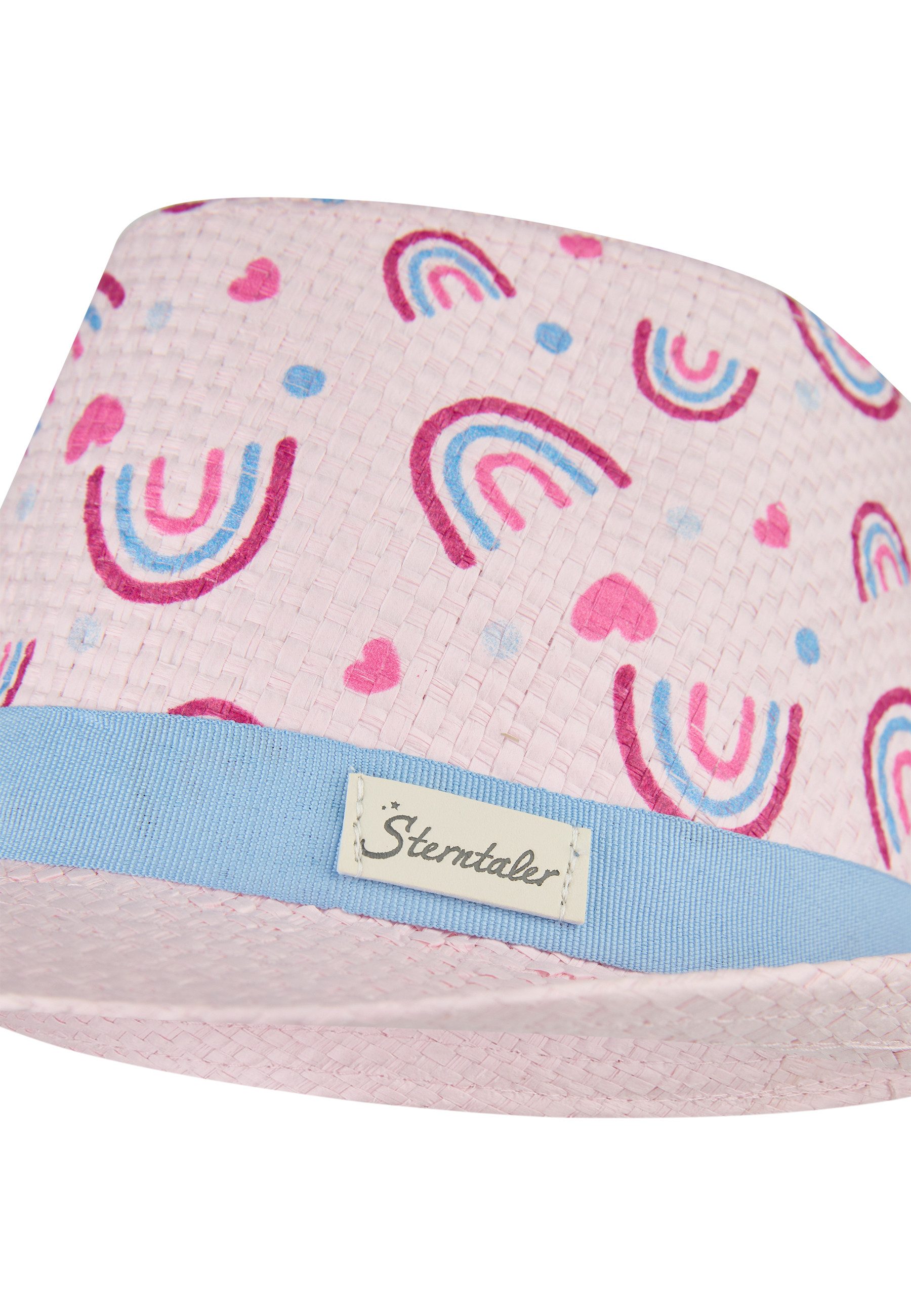 Sterntaler® Sonnenhut UV-Schutz 50+ Strohhut Regenbogen (1-St) Leichter Strohhut mit Regenbogenprint, Garniturband, gebogener Krempe – Bild 5 von 5
